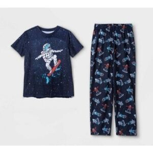 Boys' 2pc Astronaut Shark Pajama Set - L 12/14